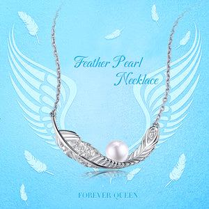 Feather shell pearl necklace