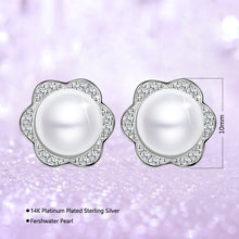 Load image into Gallery viewer, Flower Pearl Earrings