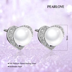 Love Heart Pearl Earring