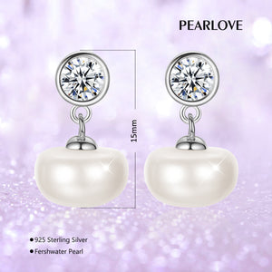 natural freshwater pearl stud earrings