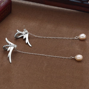 Pearls Dangle Long Earring