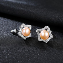 Load image into Gallery viewer, Pink Pearl Stud Earrings