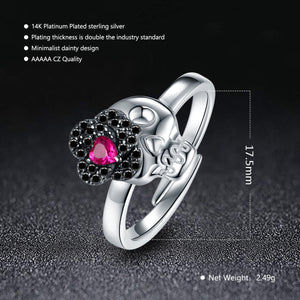 Christmas skeleton Rose Lady ring