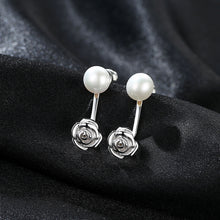 Load image into Gallery viewer, Rose Pearl Stud Earrings