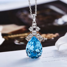 Load image into Gallery viewer, Blue Eye Crystal Necklace