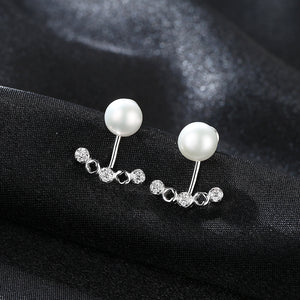 Geometric Shape Pearl Earring