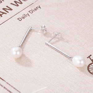 Pearl Drop Stud Earrings