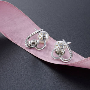 Heart Shape Pearl Earrings