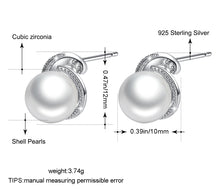 Load image into Gallery viewer, Pearl Stud Earrings