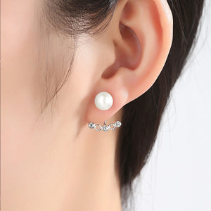 Geometric Shape Pearl Earring