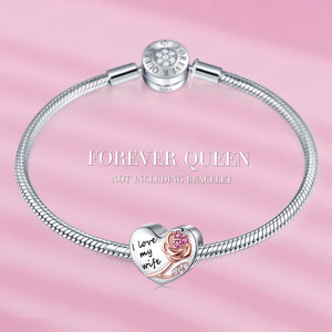 “I love my wife's ”heart-shaped charm