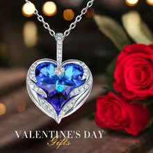 Load image into Gallery viewer, Angel Wing Love Heart Crystal Necklaces