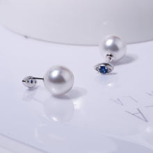 Load image into Gallery viewer, Pearl Button Earrings