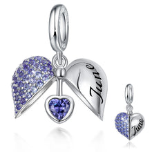 Load image into Gallery viewer, Birthstone Heart Pendant