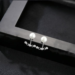 Geometric Shape Pearl Earring