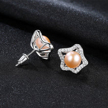 Load image into Gallery viewer, Pink Pearl Stud Earrings