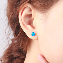 Load image into Gallery viewer, Blue Opal Earrings