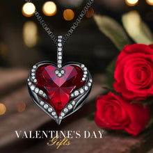 Load image into Gallery viewer, Angel Wing Love Heart Crystal Necklaces