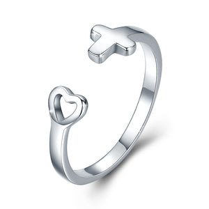 Cross Heart Ring