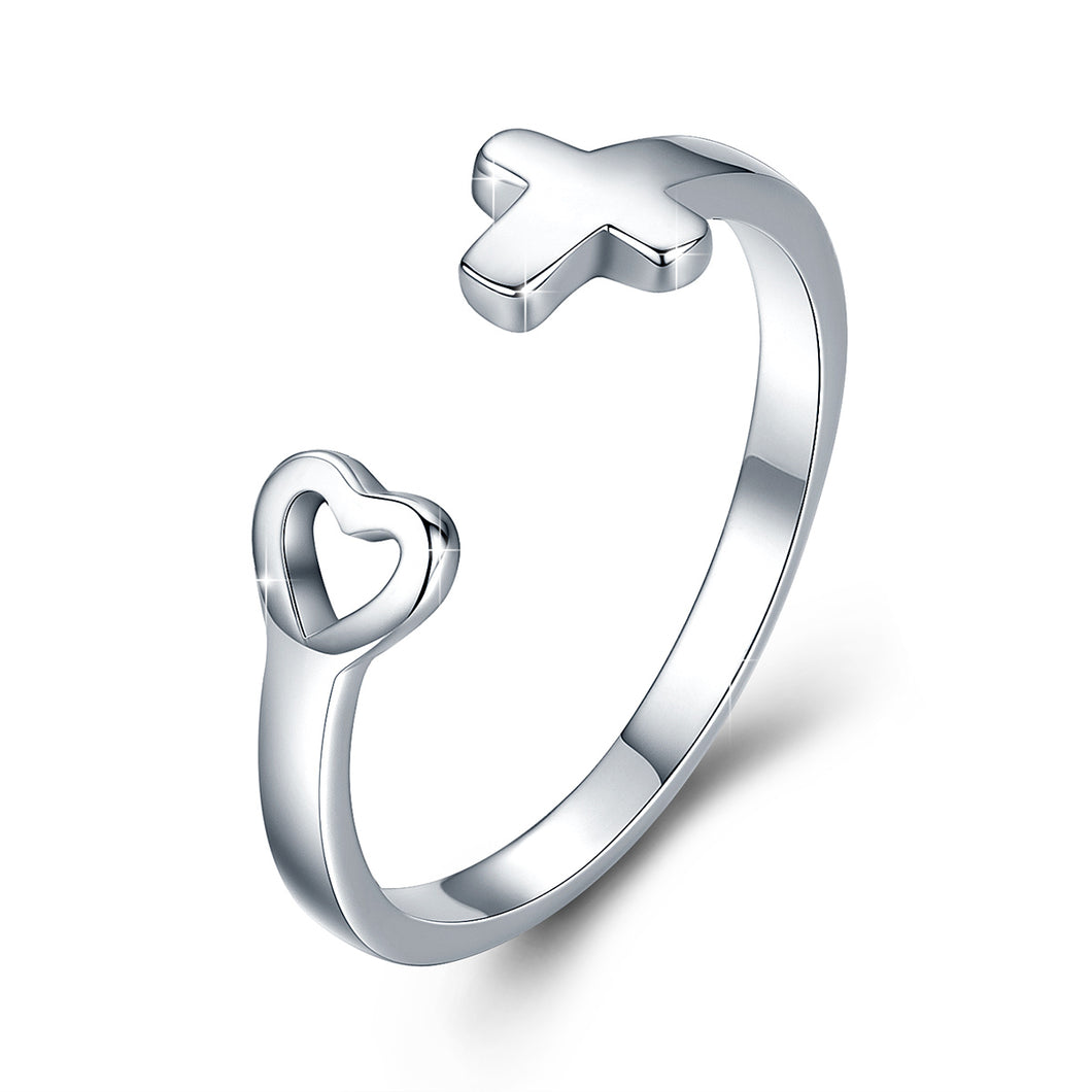 Cross Heart Ring