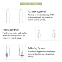 Load image into Gallery viewer, Pearl Long Dangle Earrings