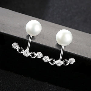 Geometric Shape Pearl Earring