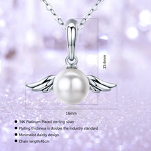 Load image into Gallery viewer, Pearl Angel Wing Necklace