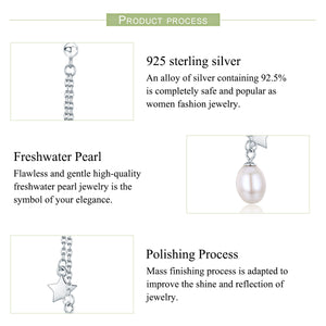 Long Dangle Pearl Earrings