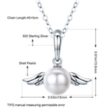 Load image into Gallery viewer, Pearl Angel Wing Necklace