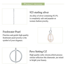 Load image into Gallery viewer, Platinum Plated Spiral Long Dangle Pearl Earrings