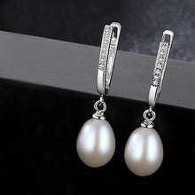 Load image into Gallery viewer, Pearl Hoop Earrings