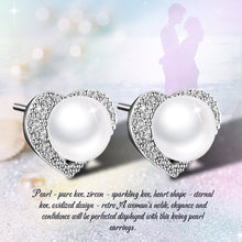 Load image into Gallery viewer, Love Heart Pearl Earring