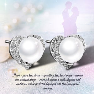 Love Heart Pearl Earring