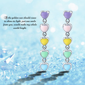 Heart shaped rainbow Earrings