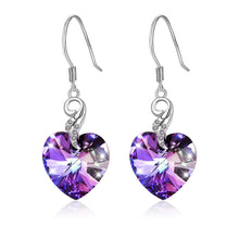 Load image into Gallery viewer, Angel Wing Heart Pendant Dangle Drop Earrings