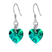 Load image into Gallery viewer, Angel Wing Heart Pendant Dangle Drop Earrings