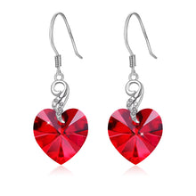 Load image into Gallery viewer, Angel Wing Heart Pendant Dangle Drop Earrings