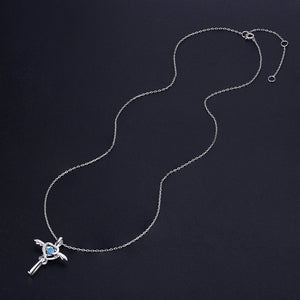 Love angel wings Heart Necklace