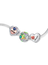 Load image into Gallery viewer, Lucky four-leaf Clover love sterling silver bracelet