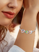 Load image into Gallery viewer, Lucky four-leaf Clover love sterling silver bracelet