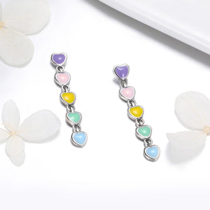 Heart shaped rainbow Earrings