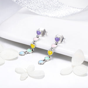 Heart shaped rainbow Earrings