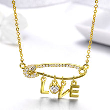 Load image into Gallery viewer, Pin &quot;love&quot; Necklace