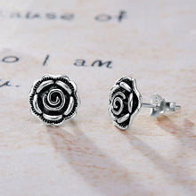 Load image into Gallery viewer, Black Rose Earrings