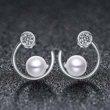 Load image into Gallery viewer, Sterling Silver Pearl Earrings