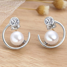 Load image into Gallery viewer, Sterling Silver Pearl Earrings