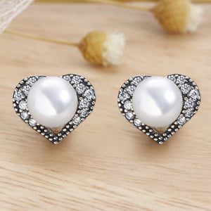 Love Heart Pearl Earring