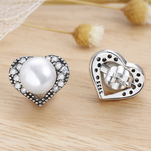 Love Heart Pearl Earring