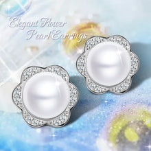 Load image into Gallery viewer, Flower Pearl Earrings