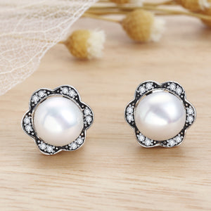 Flower Pearl Earrings